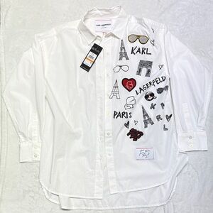 Karl Lagerfeld Limited Edition White Paris Graphic Shirt